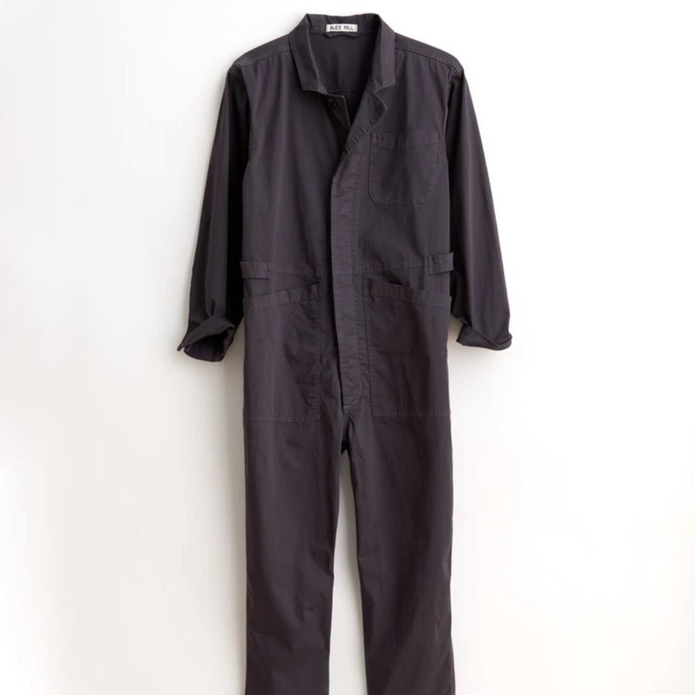 Standard Jumpsuit in Cotton Twill, Iron Grey